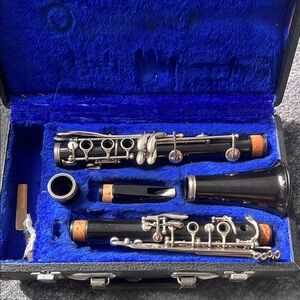 Black Clarinet with Silver Accents